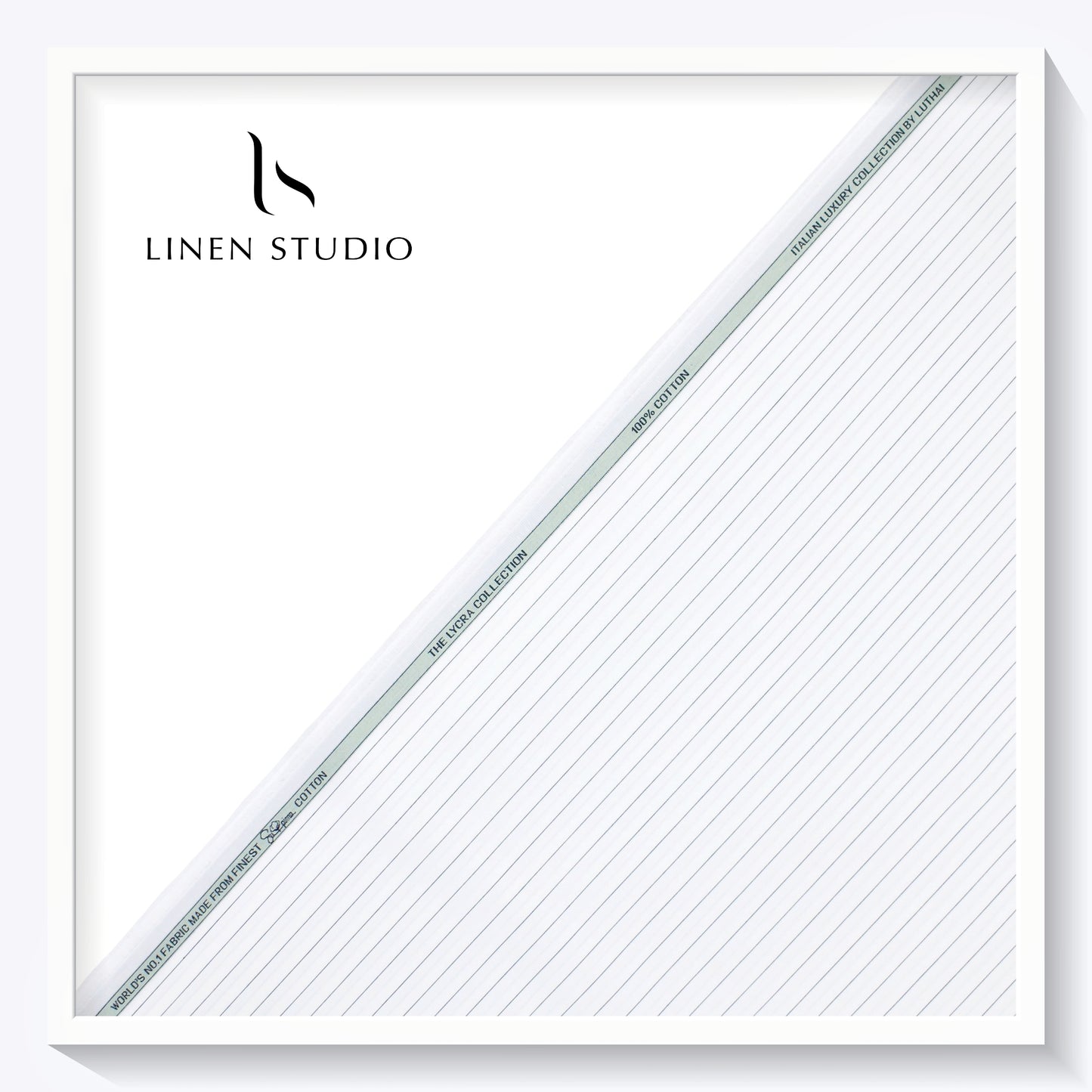 Lycra Collection by Luthai - White with Black Classic Stripes