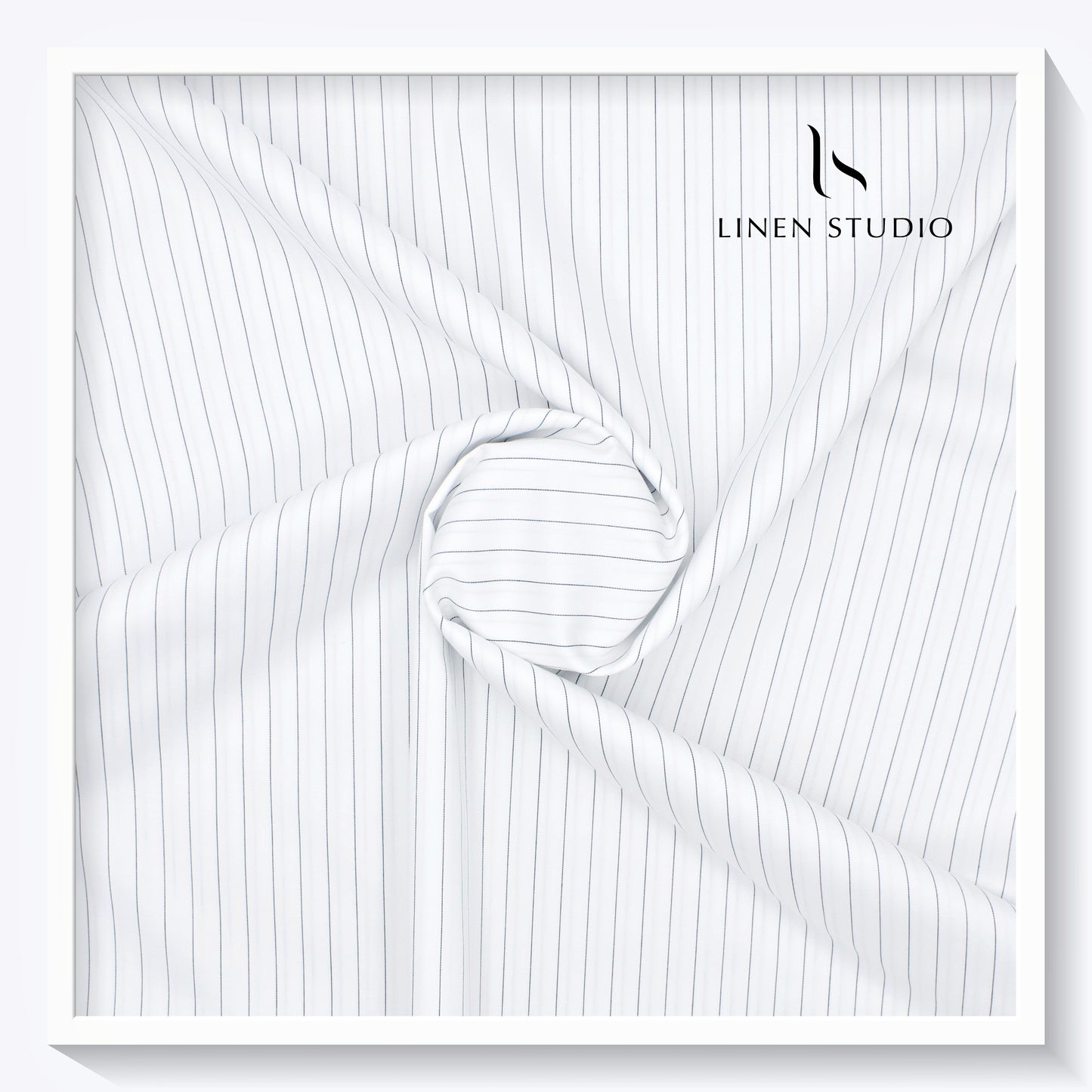 Lycra Collection by Luthai - White with Black Classic Stripes