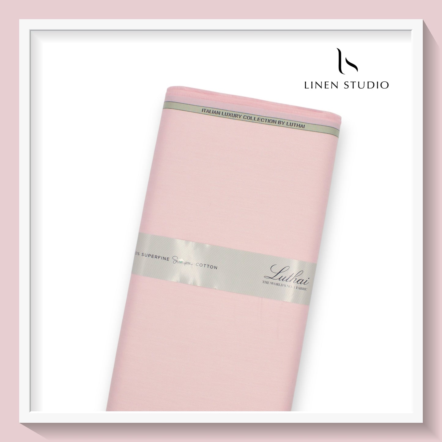 Lycra Collection by Luthai - Pink Herringbone Design (zoom in)