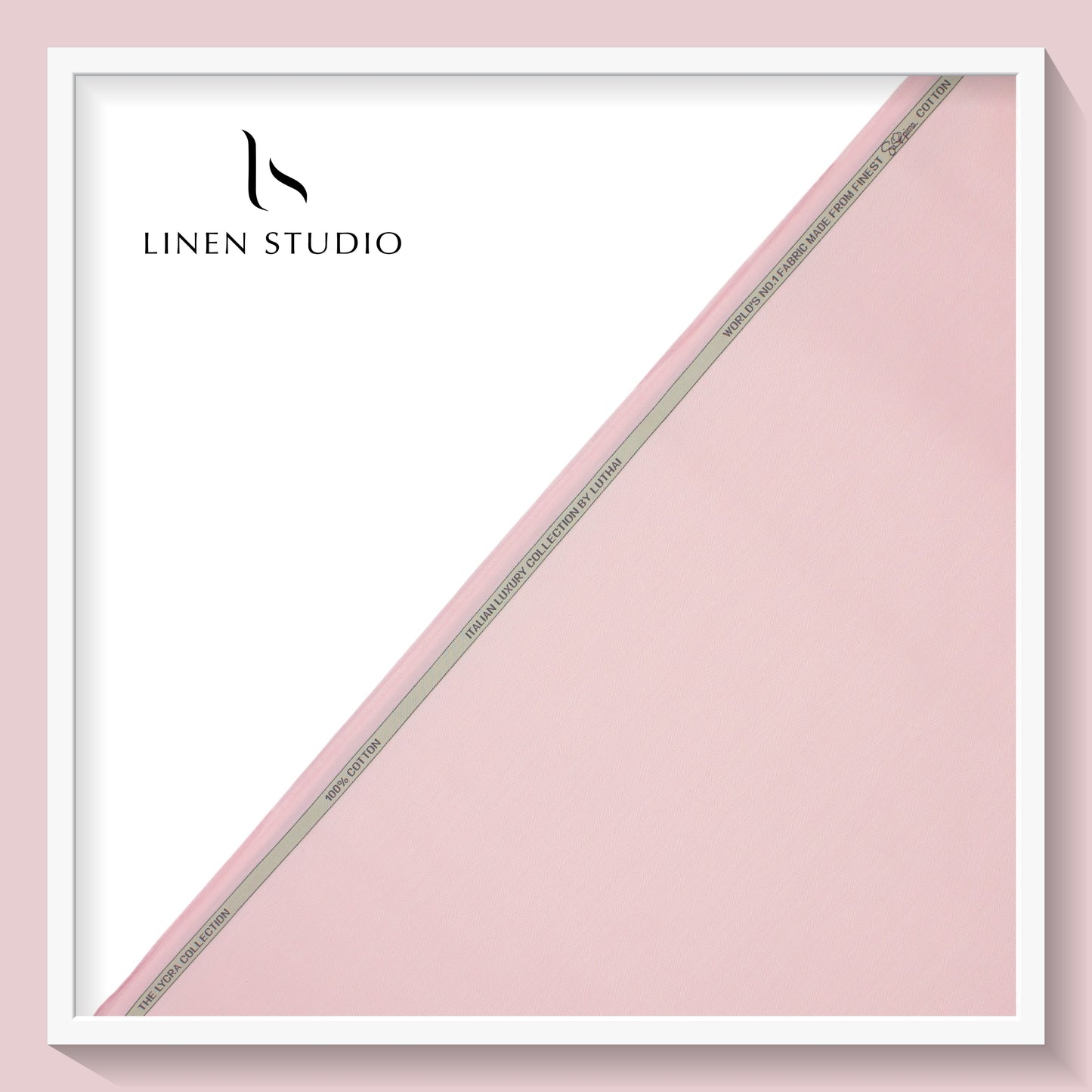 Lycra Collection by Luthai - Pink Herringbone Design (zoom in)
