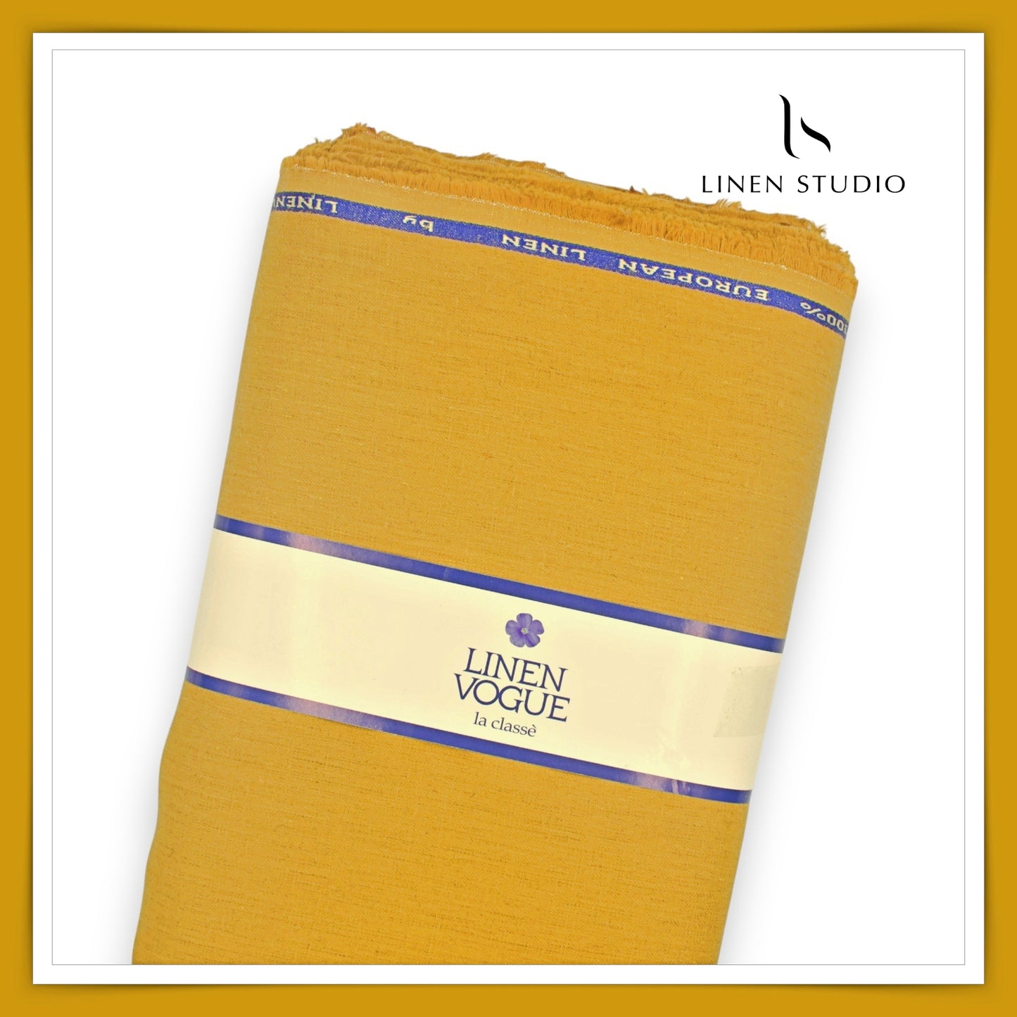 Linen Vogue Premium Linen Suiting - Golden Orange (Summer Collection)