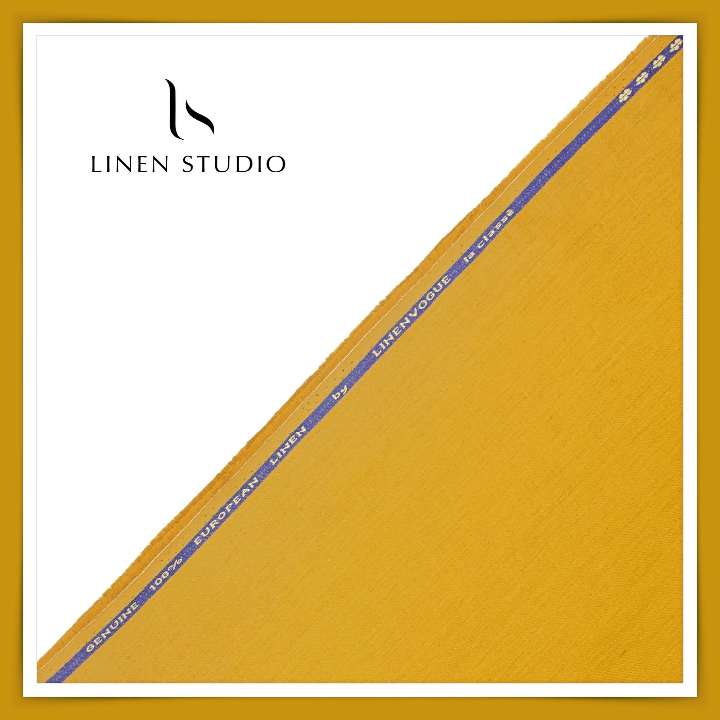 Linen Vogue Premium Linen Suiting - Golden Orange (Summer Collection)