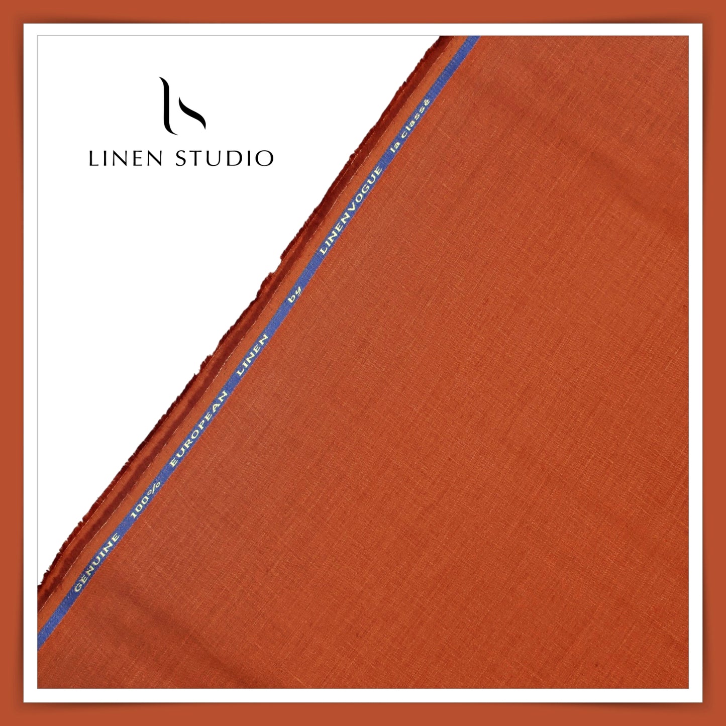 Linen Vogue Premium Linen Suiting - Brown Rust (Summer Collection)