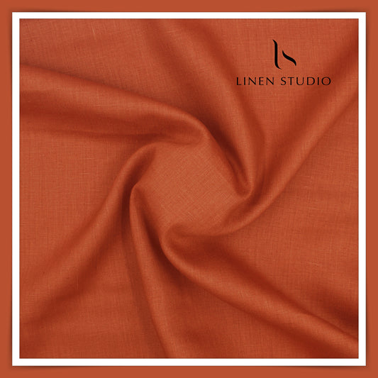 Linen Vogue Premium Linen Suiting - Brown Rust (Summer Collection)