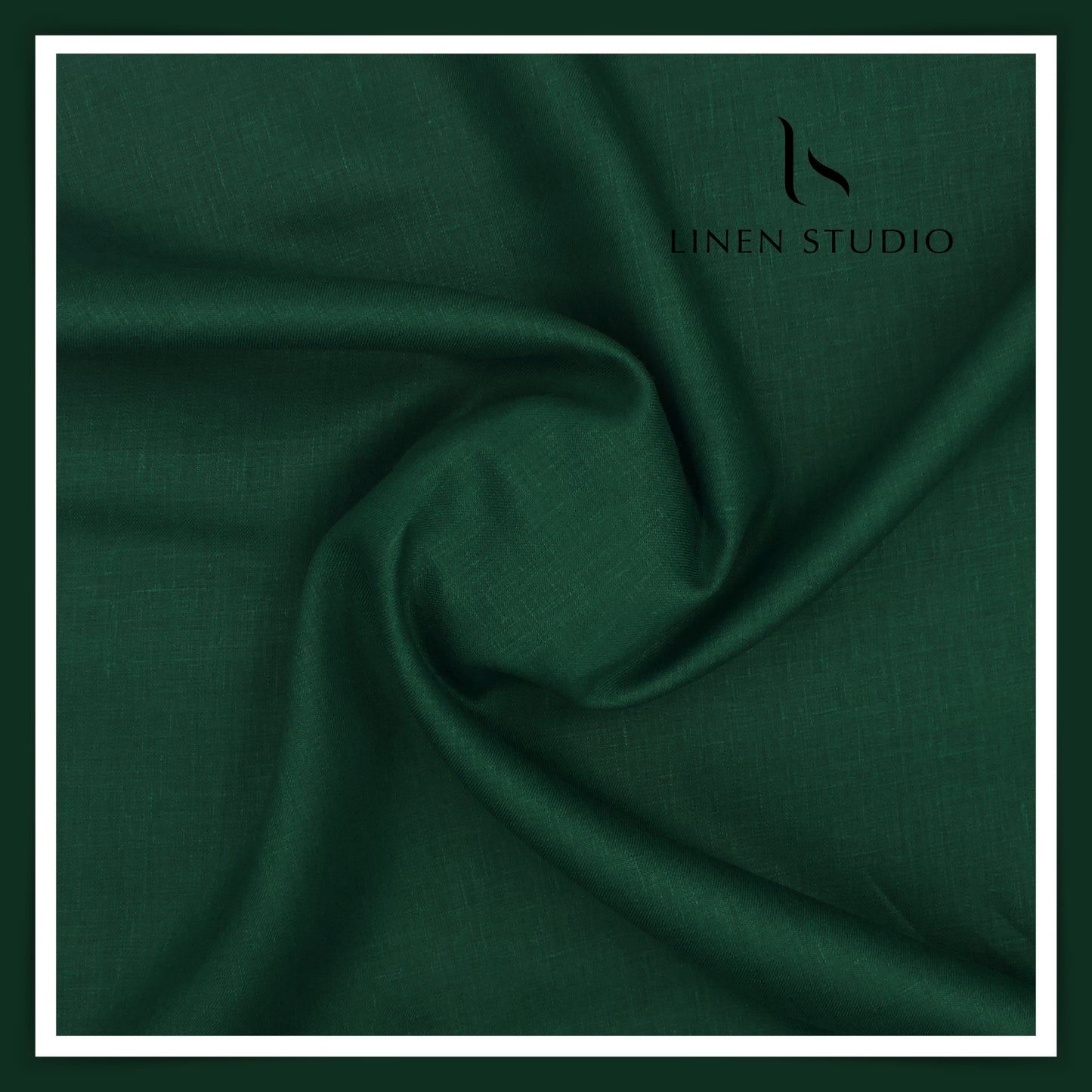 Linen Vogue Premium Linen Suiting - Bottle Green (Summer Collection)