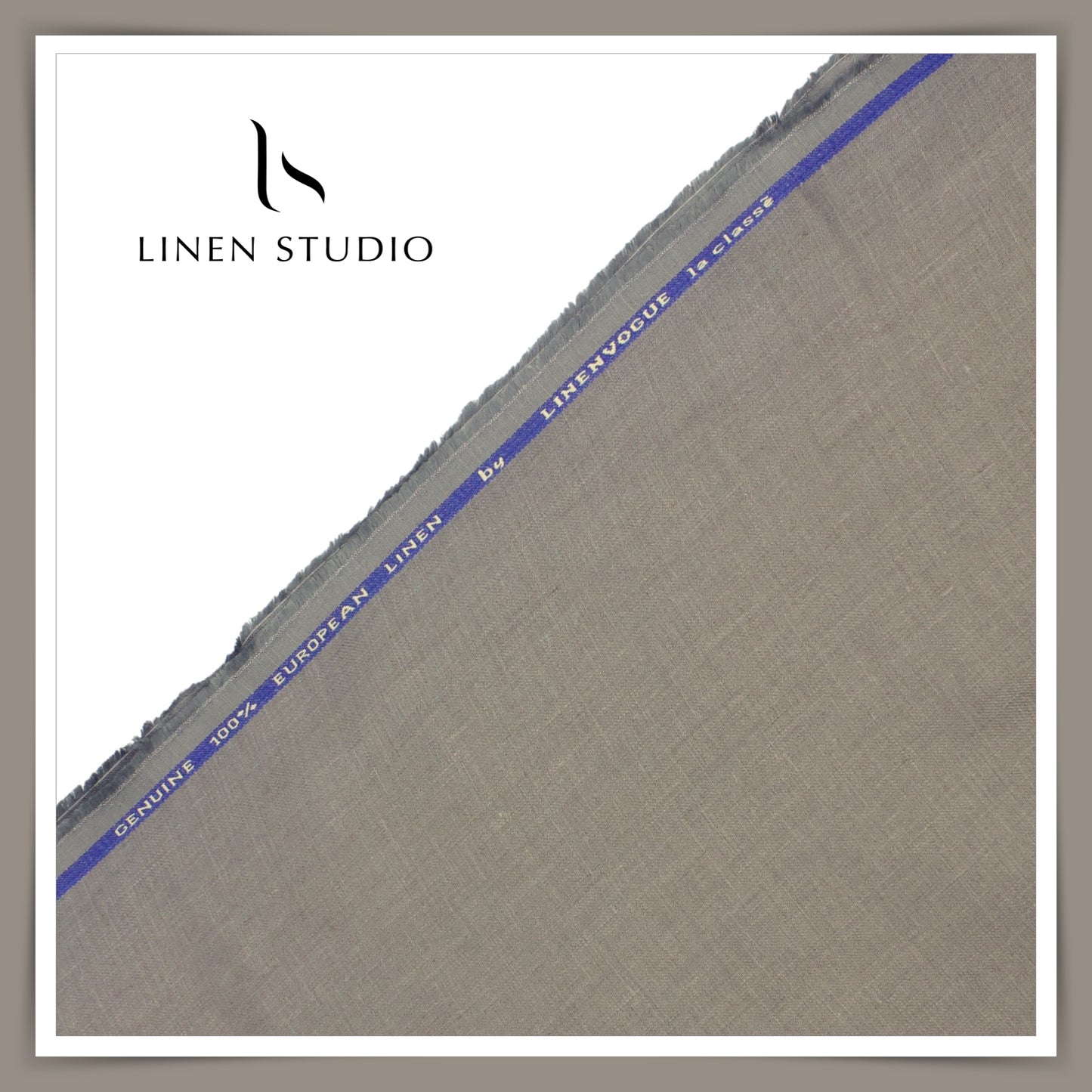 Linen Vogue Premium Linen Suiting - Cement Grey (Summer Collection)
