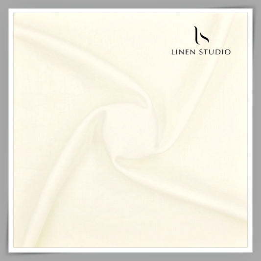 60 Lea Pure Linen Premium Suiting by Linen Vogue - Cream (50% SALE)