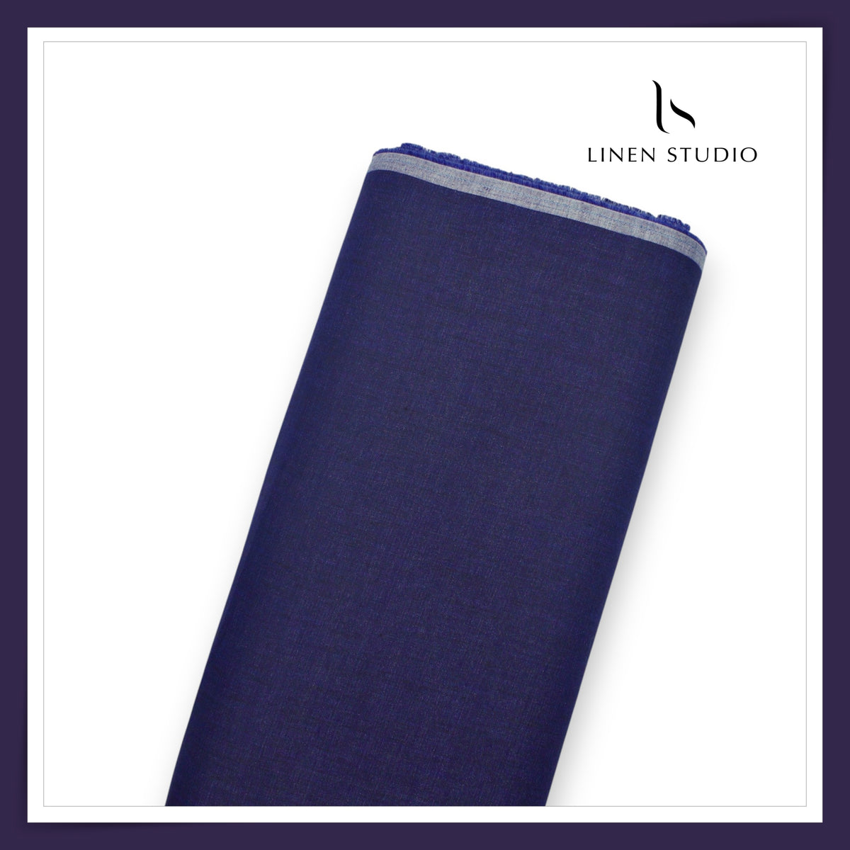 Linen Club 60 Lea Pure Linen Shirting W/O SEL - Blackish Blue (30% SALE) (NEW) (Fastest Selling)
