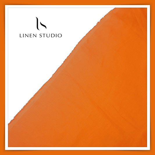 Linen Club 60 Lea Shirting W/O SEL - Halloween Orange (50% SALE) (NEW)