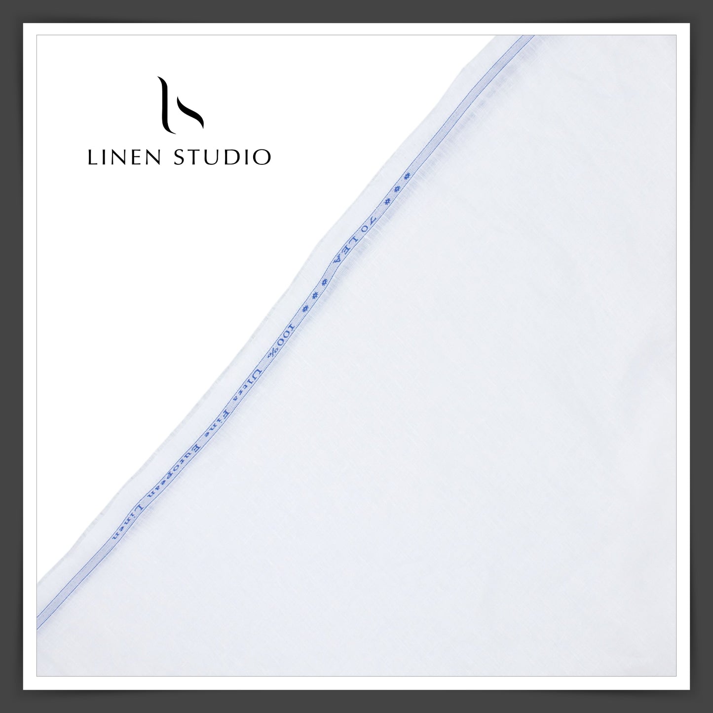 70 Lea Pure European Linen Shirting - Bright White (30% SALE) (NEW)