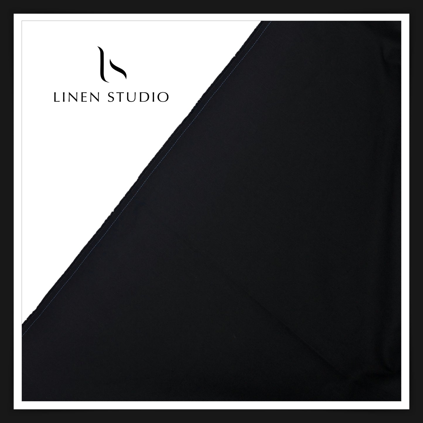 Linen Club Linen Cotton Semi Suiting W/O Sel - Jet Black (65% SALE)
