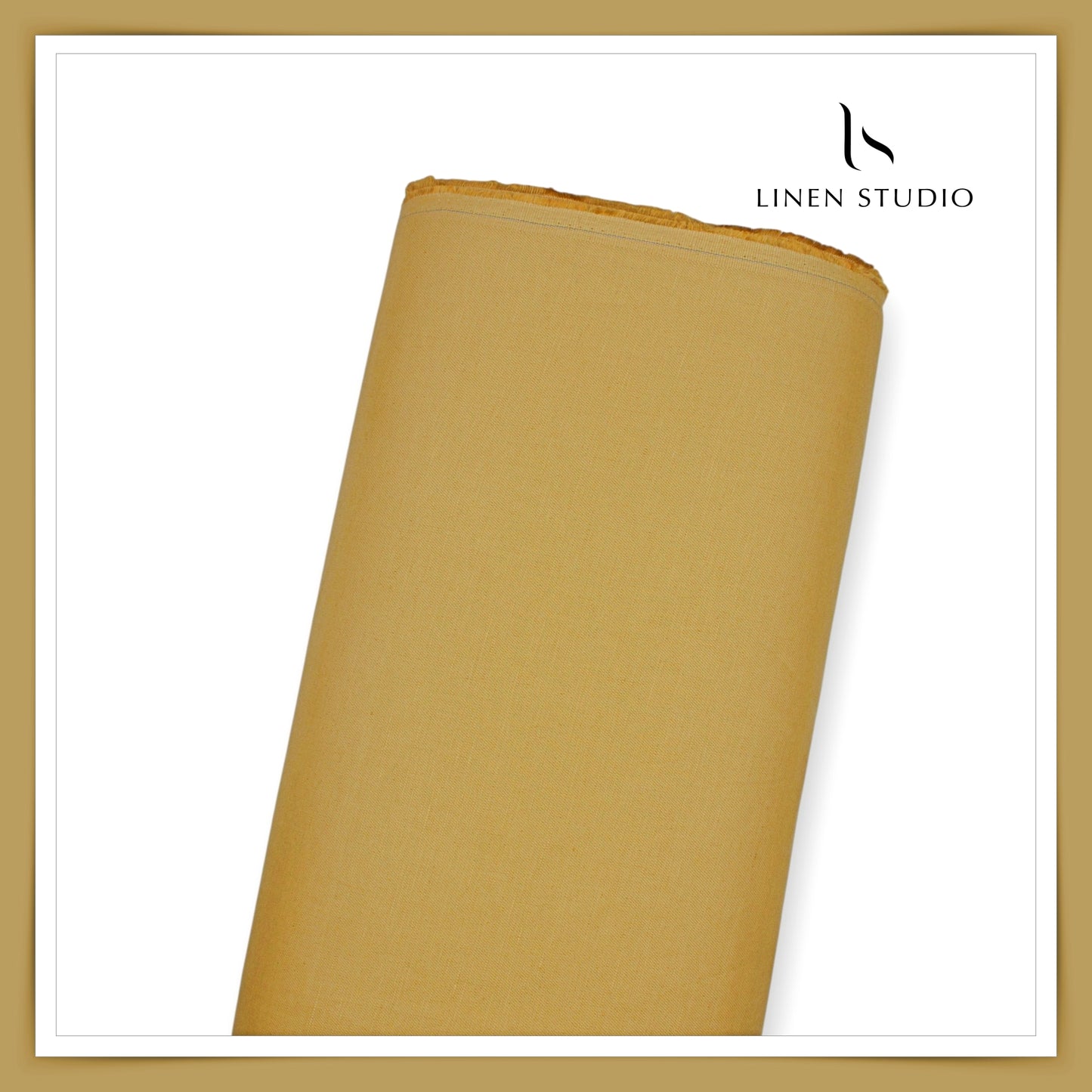 Linen Club Linen Cotton Twill Suiting W/O Sel - Tiger Gold (65% SALE)