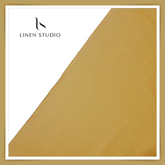 Linen Club Linen Cotton Twill Suiting W/O Sel - Tiger Gold (65% SALE)