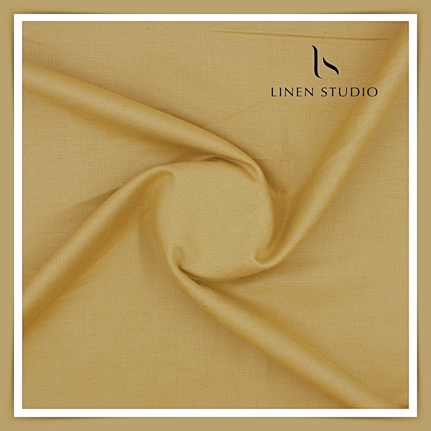 Linen Club Linen Cotton Twill Suiting W/O Sel - Tiger Gold (65% SALE)