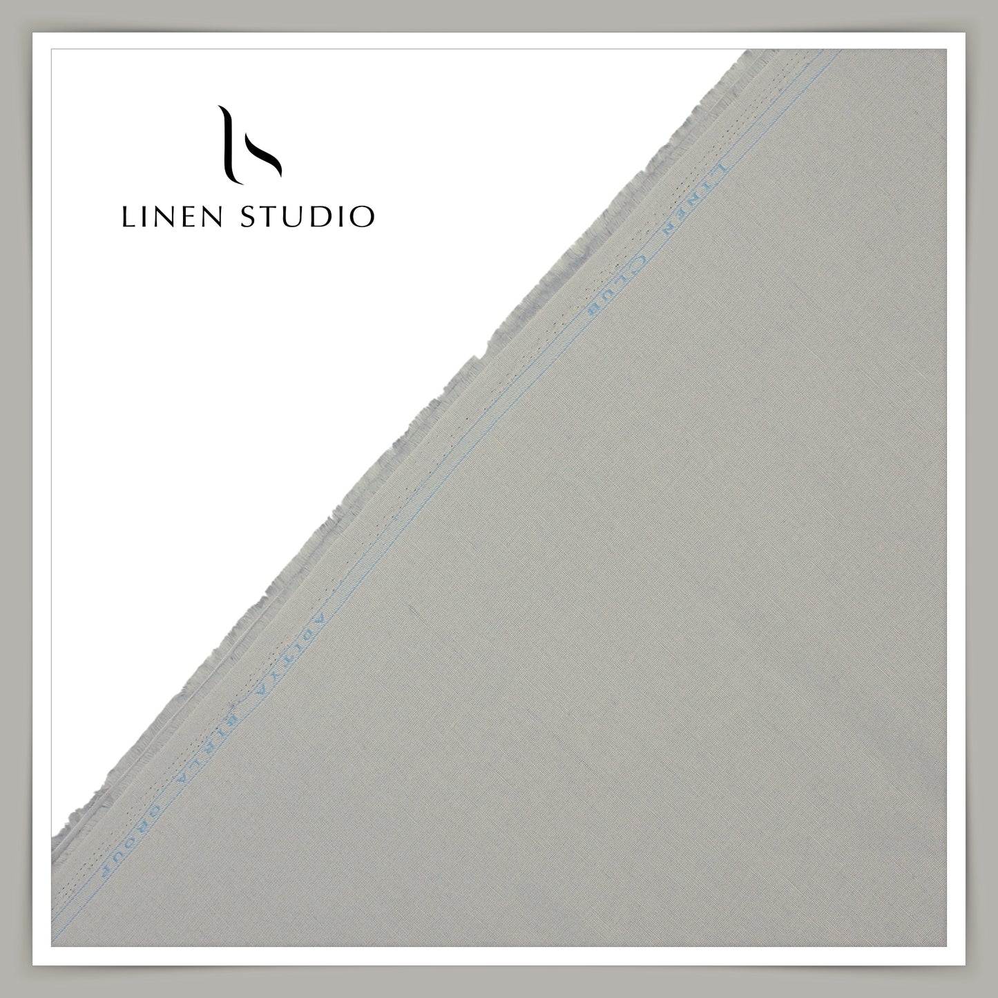 Linen Club Linen Cotton Semi Suiting - Silk Grey (45% SALE)