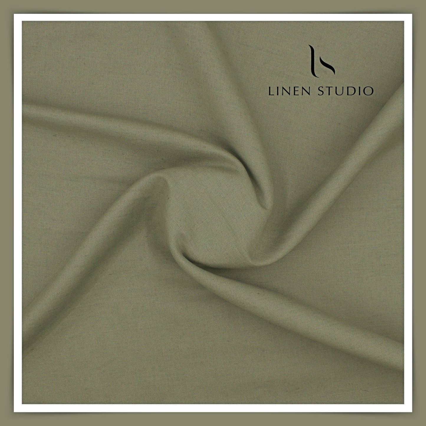 Linen Club Linen Cotton Semi Suiting - Camo Green (45% SALE)