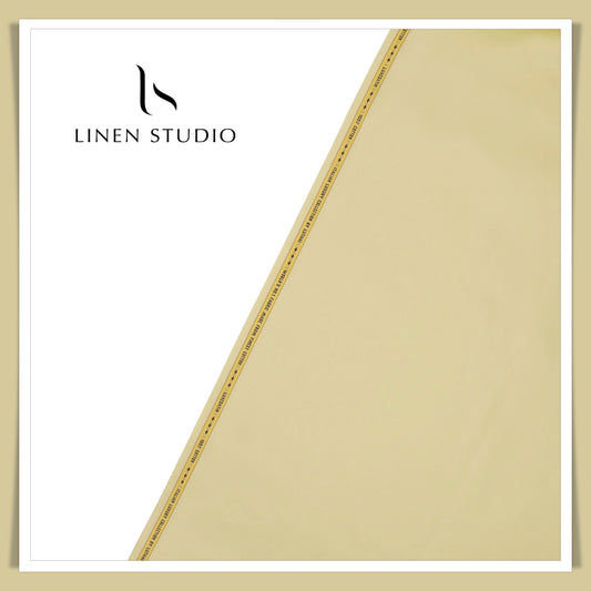 Luthai 100% Luxury Cotton Satin Shirting - Cashmere Yellow (NEW)