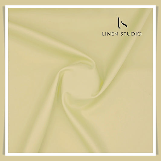 Luthai 100% Luxury Cotton Satin Shirting - Cashmere Yellow (NEW)