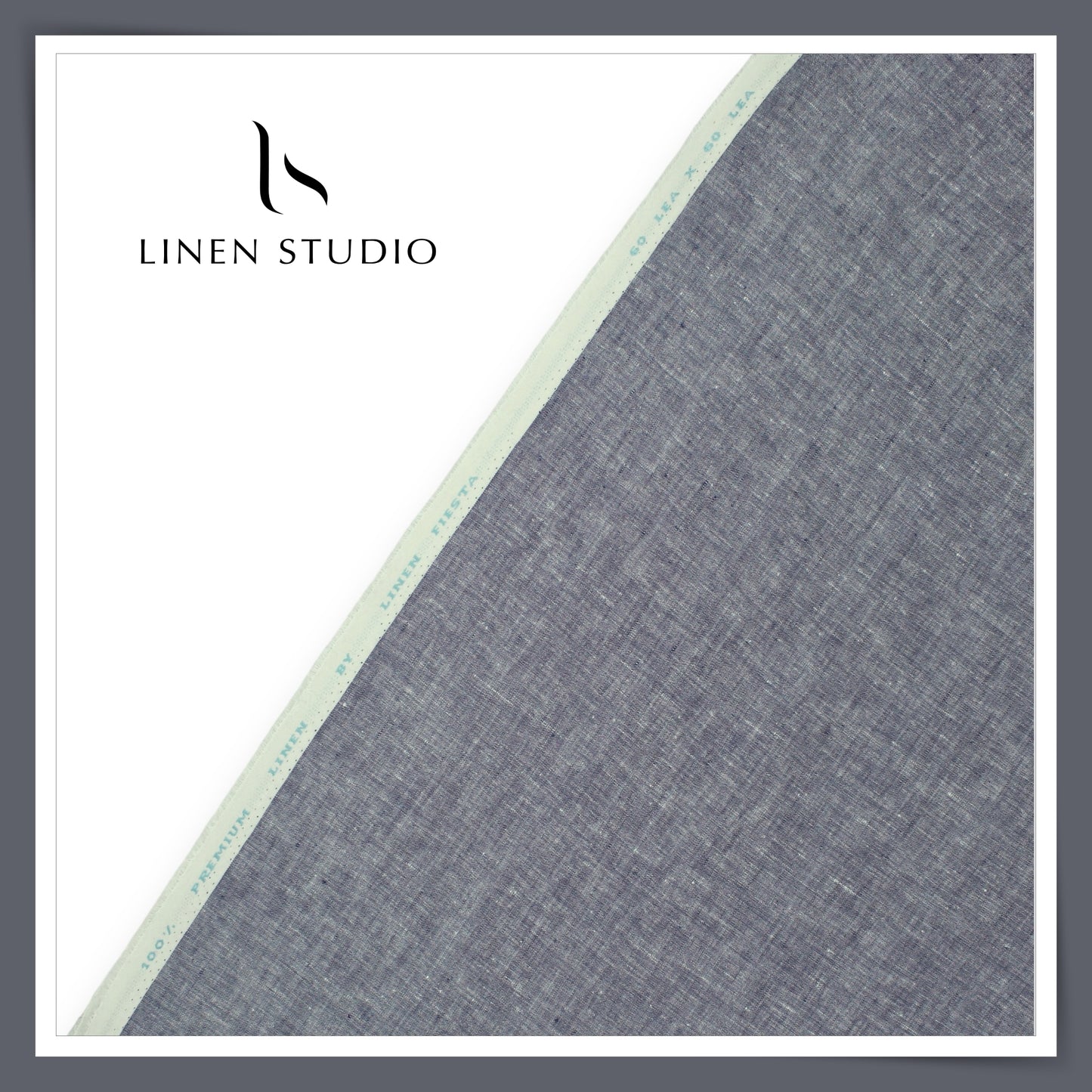 Linen Fiesta 60 Lea Plain Shirting - Purplish Blue (Fastest Selling)