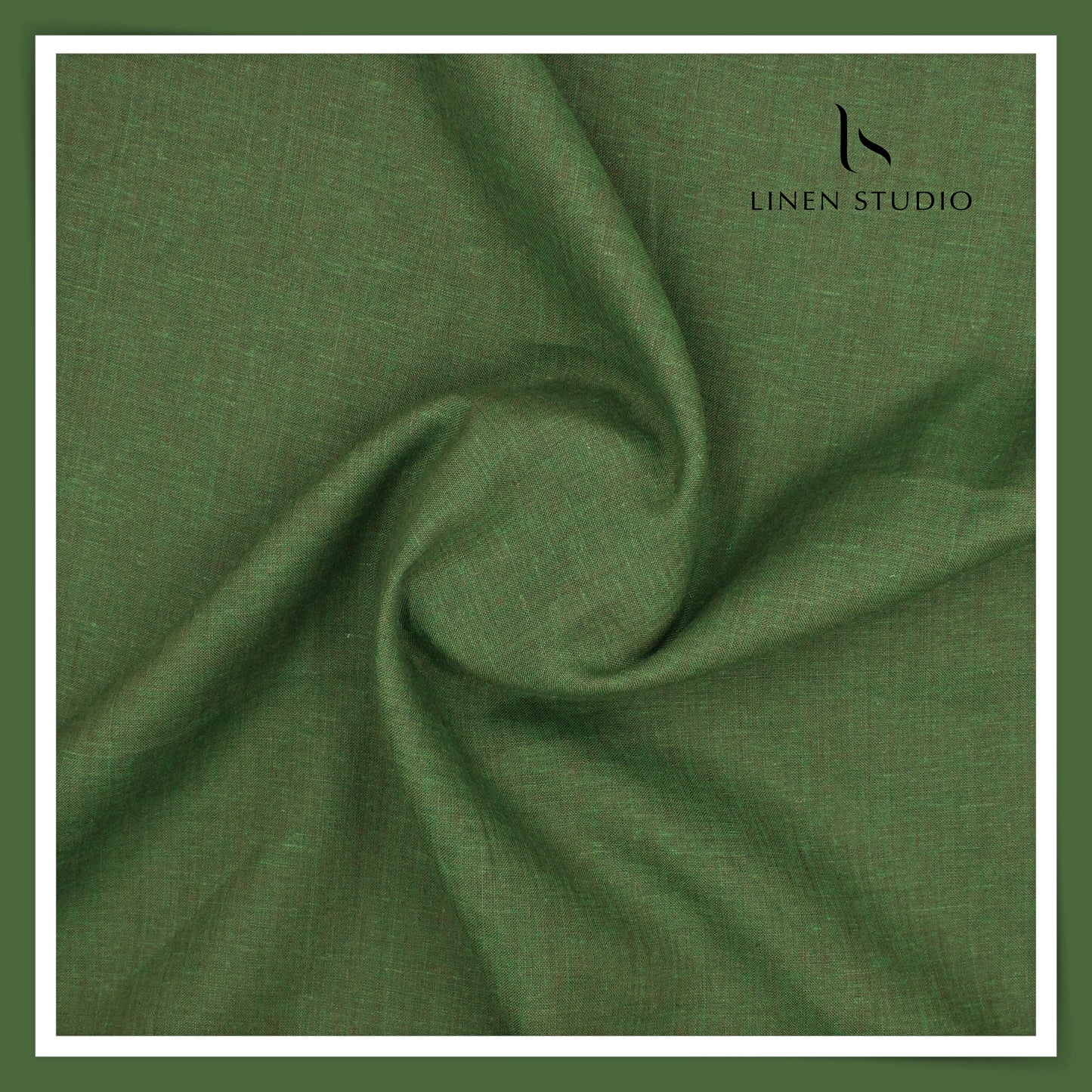 Linen Fiesta 60 Lea Plain Shirting - Hippie Green (Fastest Selling)