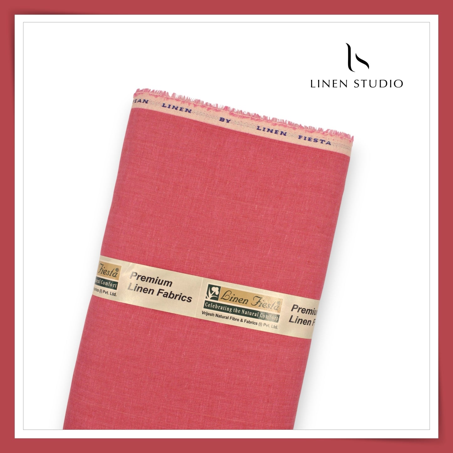Linen Fiesta 60 Lea Plain Shirting - Dark Terra Cotta (Fastest Selling)