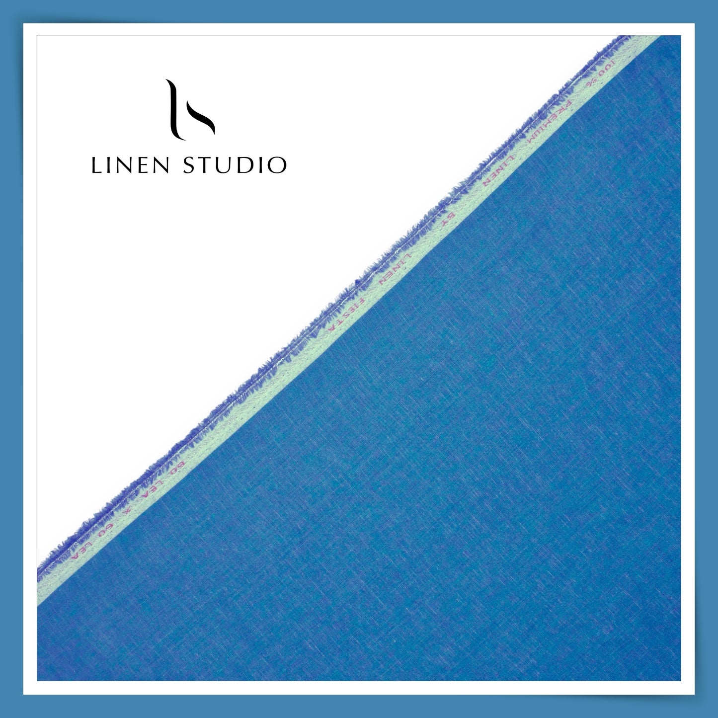 Linen Fiesta 60 Lea Plain Shirting - Peacock Blue (Fastest Selling)