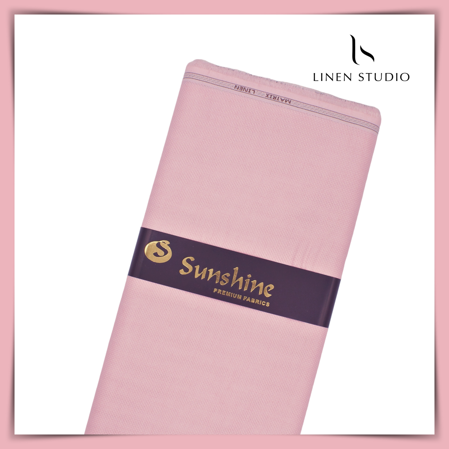 Netted Poly-Viscose Fabric - Pink - Linen Studio