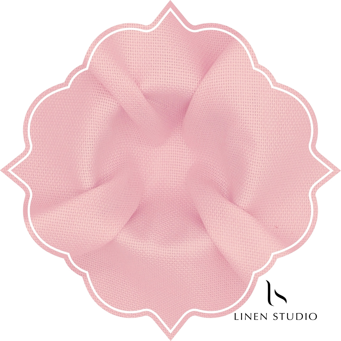 Netted Poly-Viscose Fabric - Pink - Linen Studio