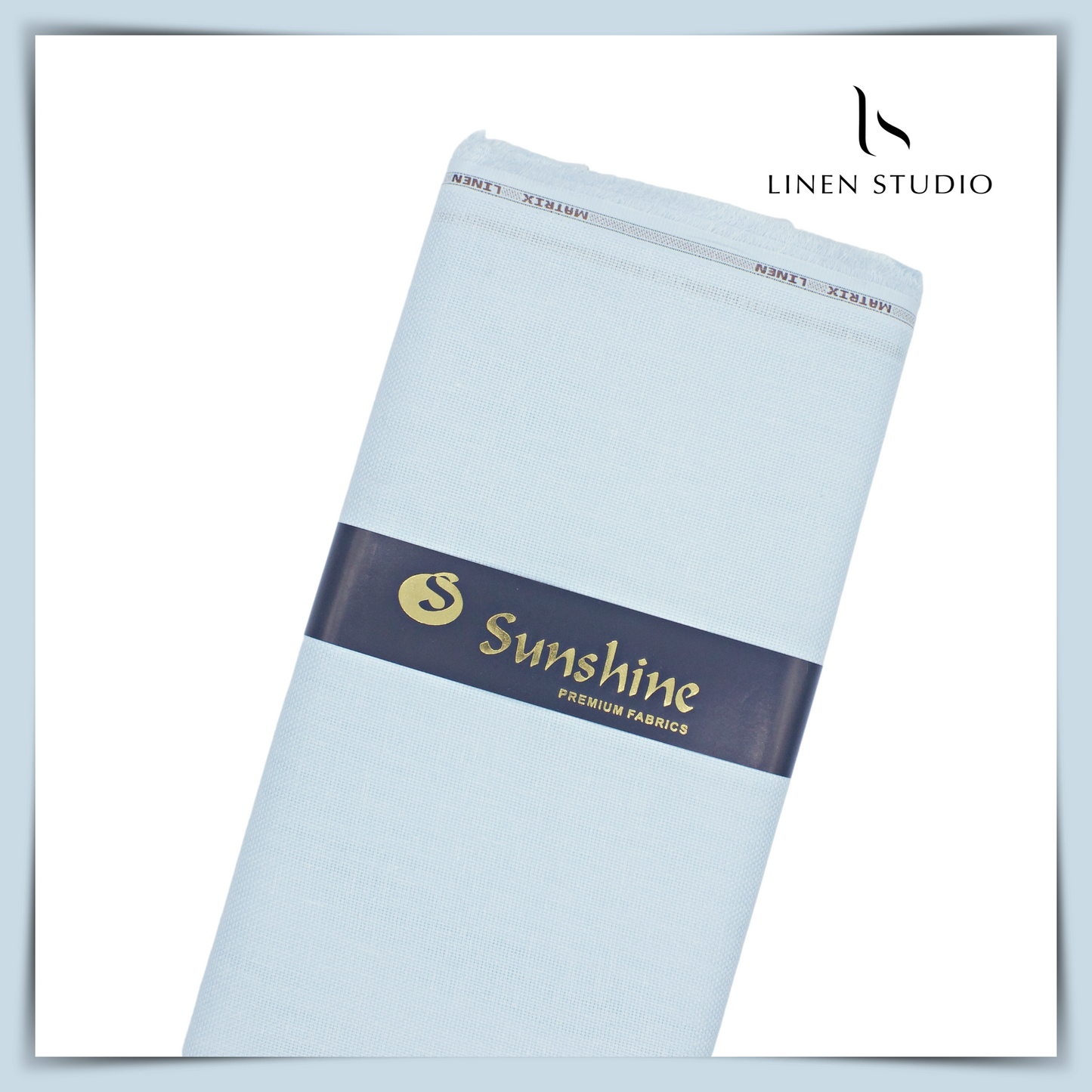 Netted Poly-Viscose Fabric - Sky Blue - Linen Studio