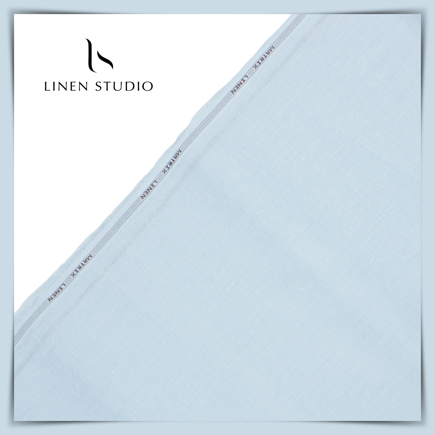 Netted Poly-Viscose Fabric - Sky Blue - Linen Studio