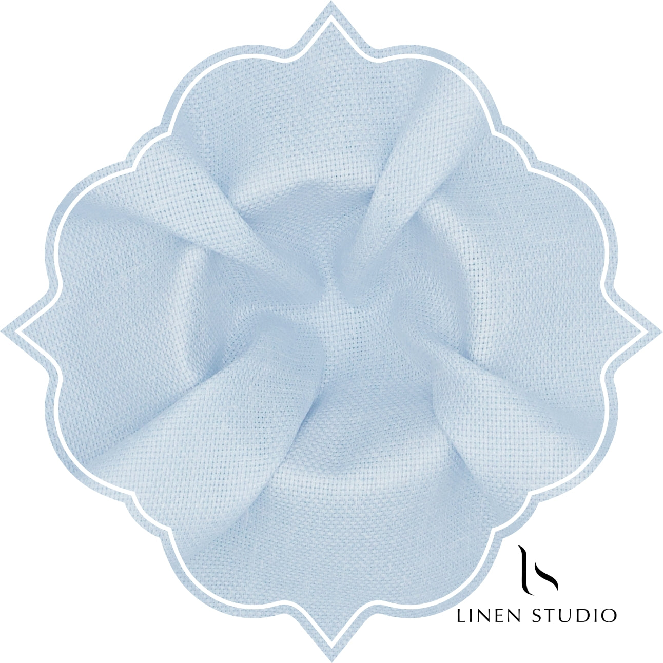 Netted Poly-Viscose Fabric - Sky Blue - Linen Studio