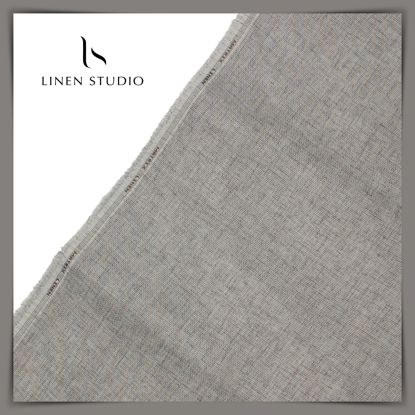 Netted Poly-Viscose Fabric - Grey - Linen Studio