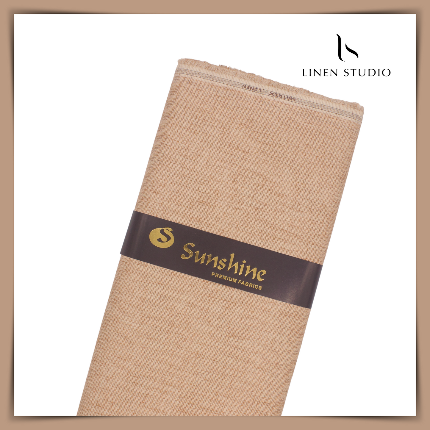 Netted Poly-Viscose Fabric - Light Orange - Linen Studio