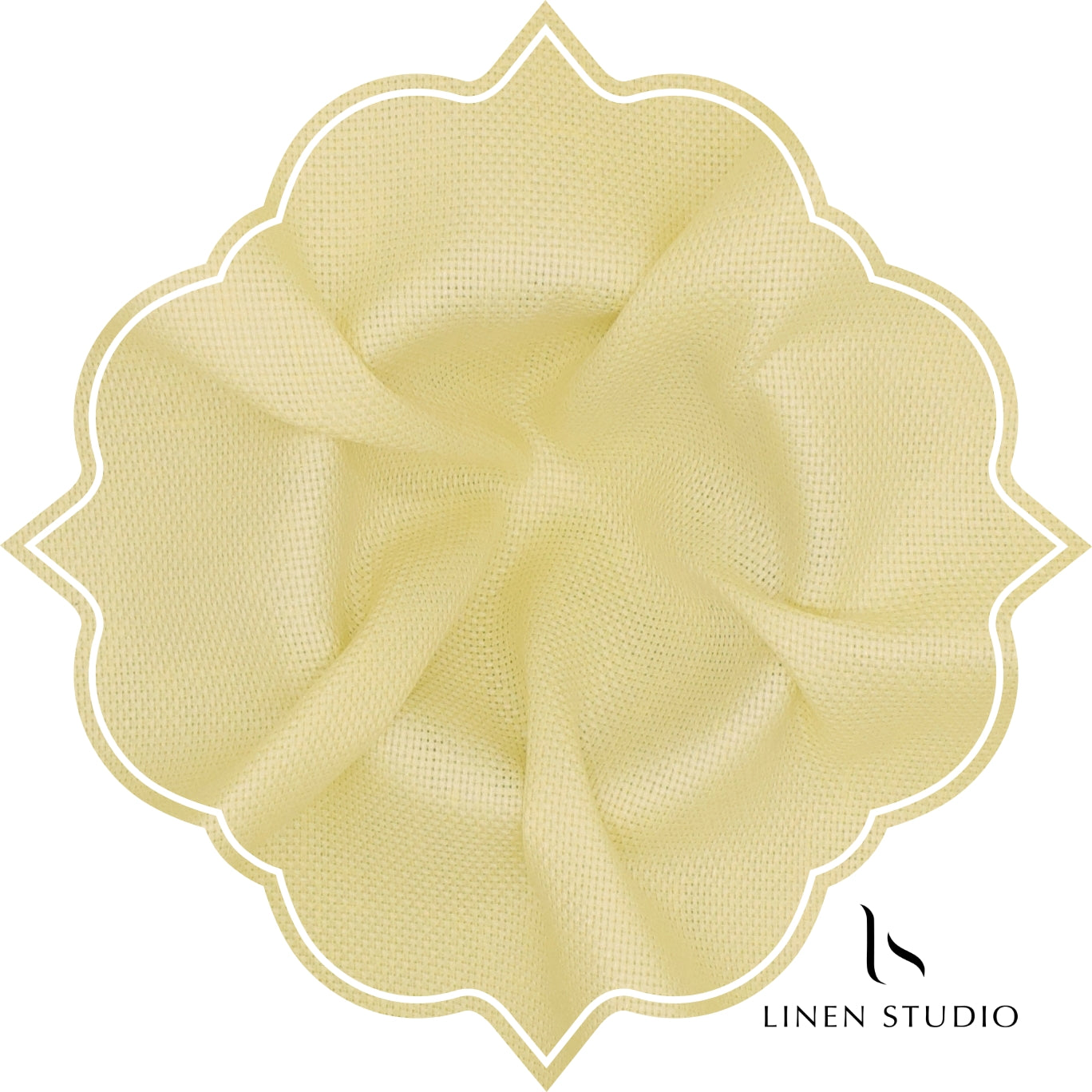 Netted Poly-Viscose Fabric - Yellow - Linen Studio