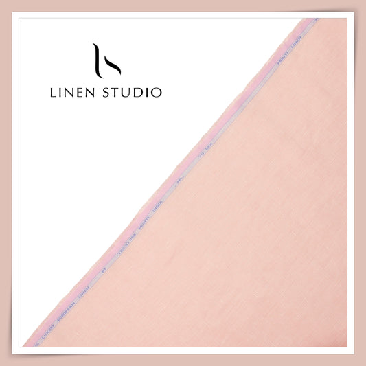 Tessitura Monti 70 Lea Shirting - Blush Pink Micro Self Checks (NEW) (Fastest Selling)