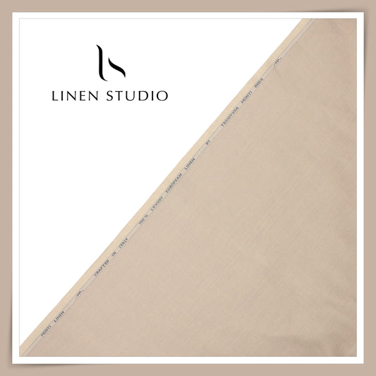 Tessitura Monti 50 Lea 100% Pure Premium Linen Suiting - Sand Beige (NEW)