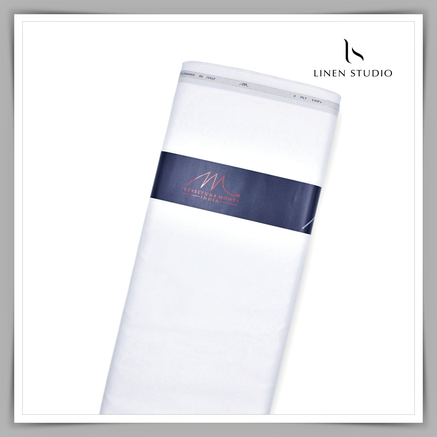 Tessitura Monti 2 PLY 140's Finest Supima Cotton TWILL Shirting - Bright White (NEW) (Fastest Selling)