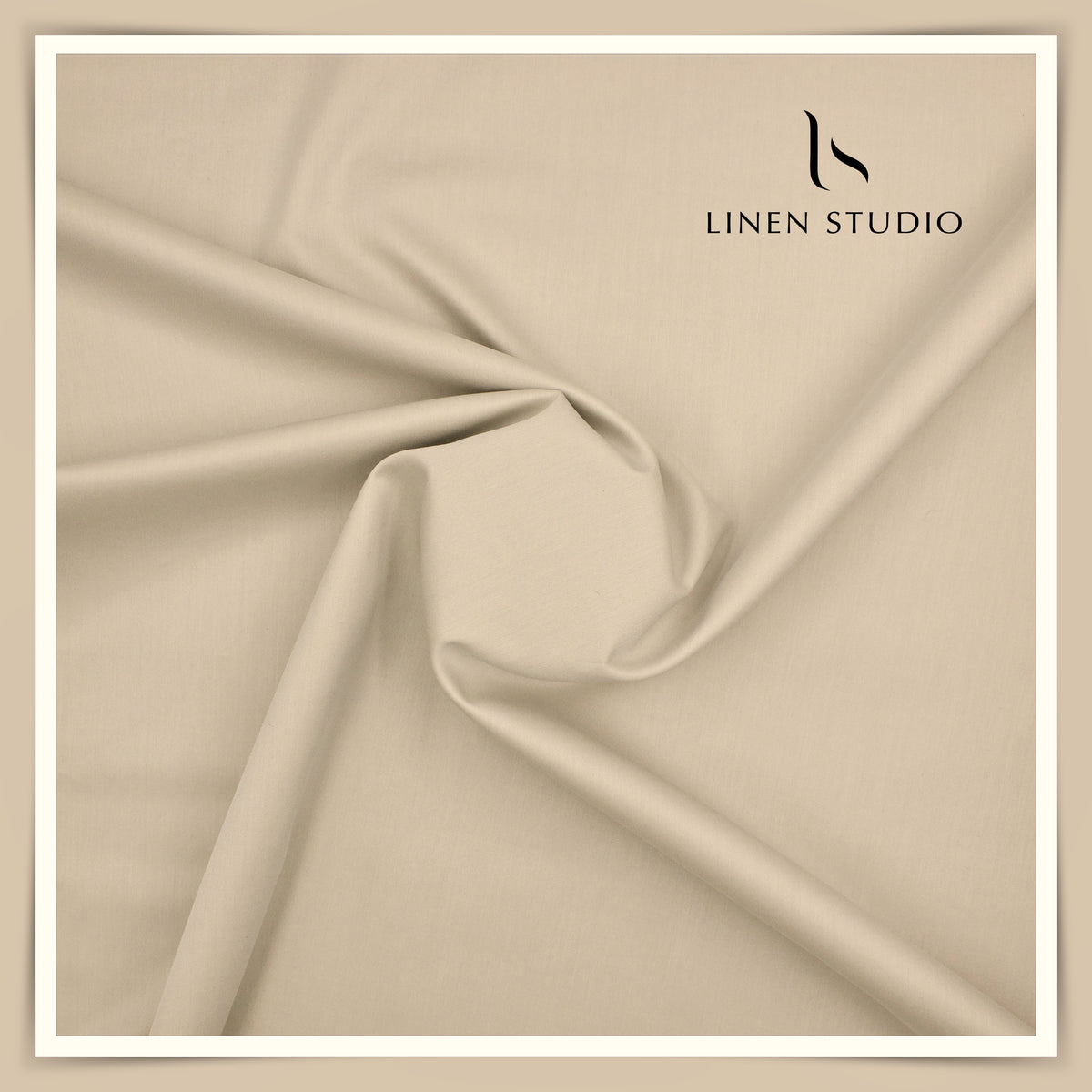 Tessitura Monti 2 PLY 140's Finest Supima Cotton TWILL Shirting - Abode Beige (NEW)