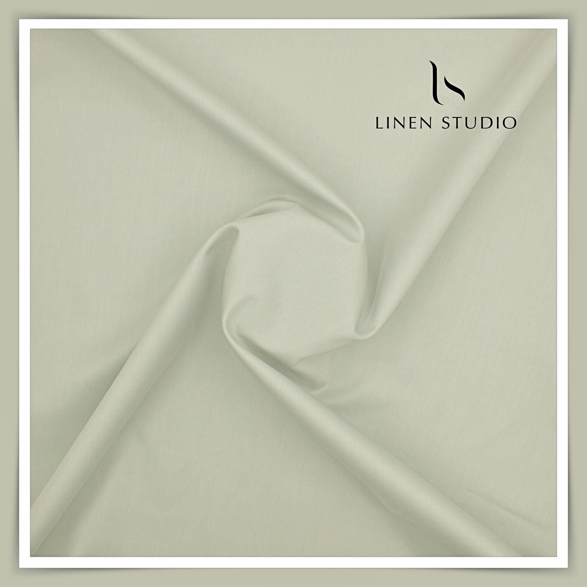 Tessitura Monti 2 PLY 140's Finest Supima Cotton TWILL Shirting - Foggy Greenish Grey (NEW)