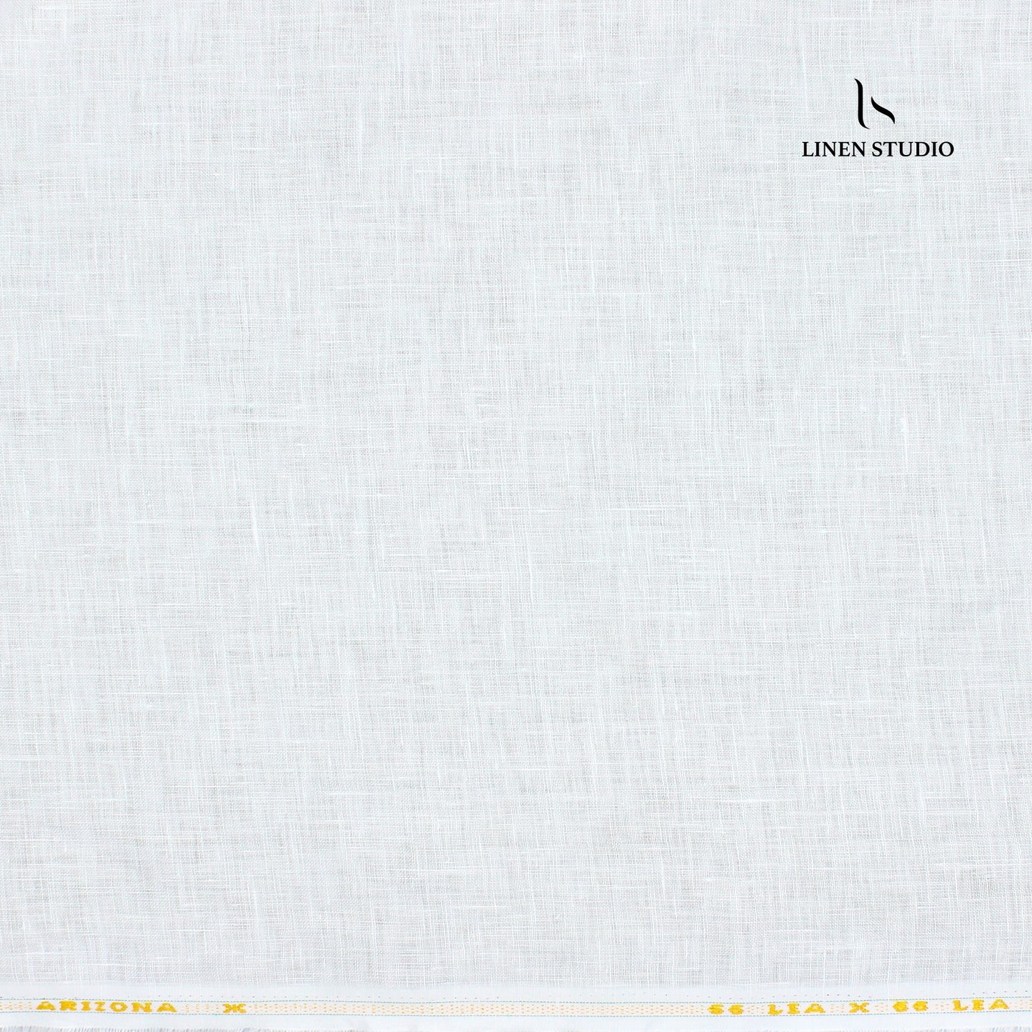 Linen Fiesta 66 Lea Plain Pure European Linen Shirting - White (60% SALE)