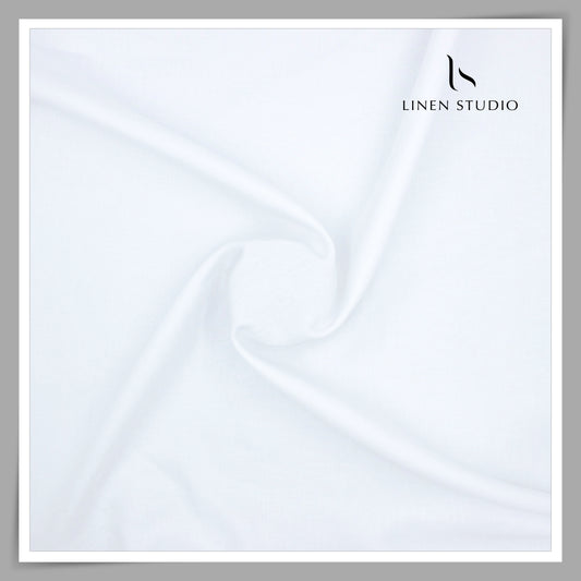 Burgoyne Pure Linen 100 Lea Shirting - Super White (Premium) (NEW)