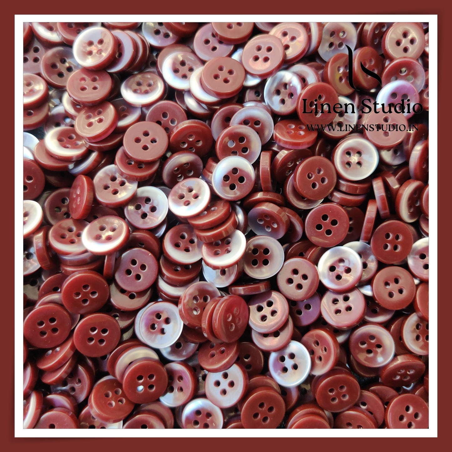 Round Rim 4 Hole Gradient Shirt Buttons - P01ALR SG005 18L