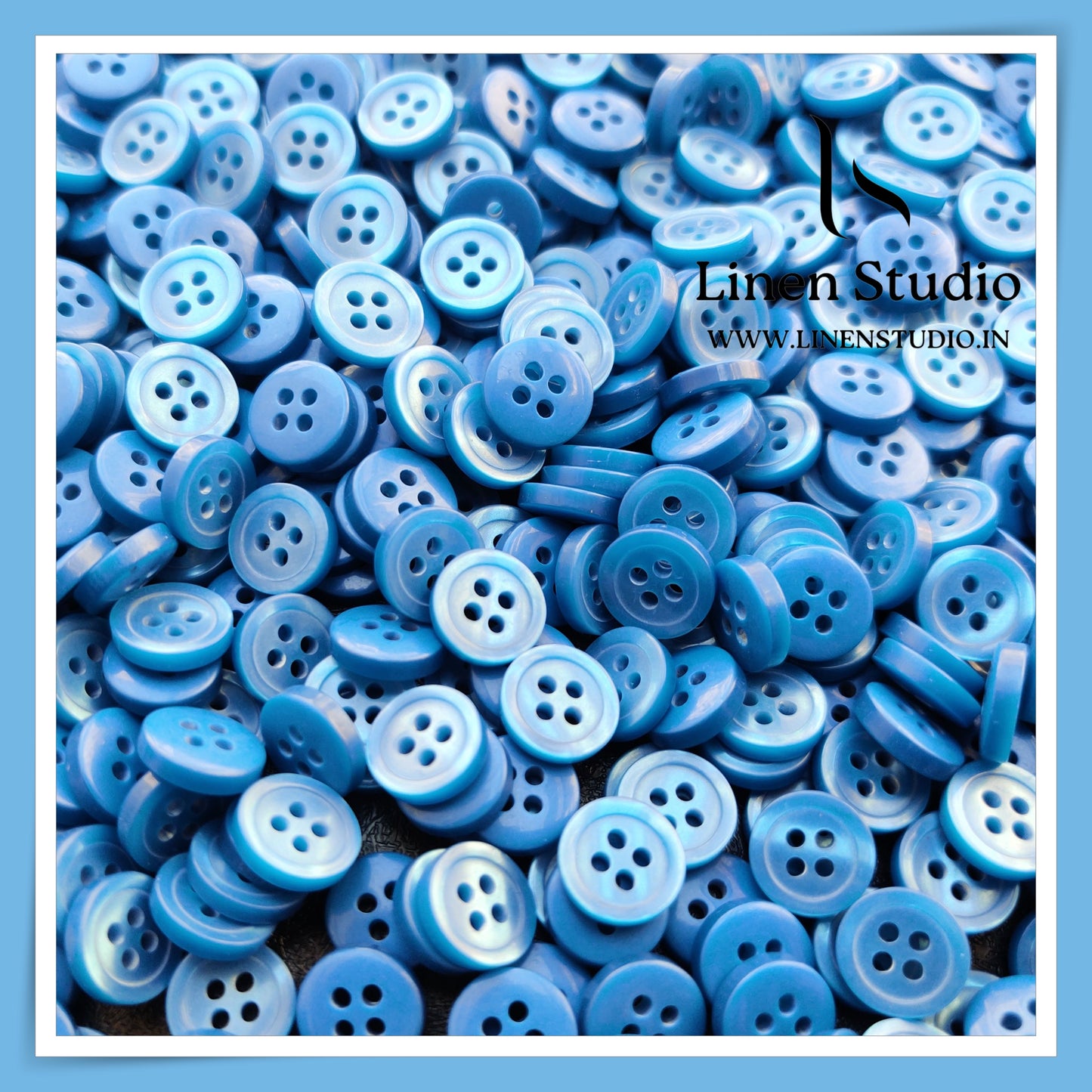Round Rim 4 Hole Single Tone Shirt Buttons - P07A SG016 18L