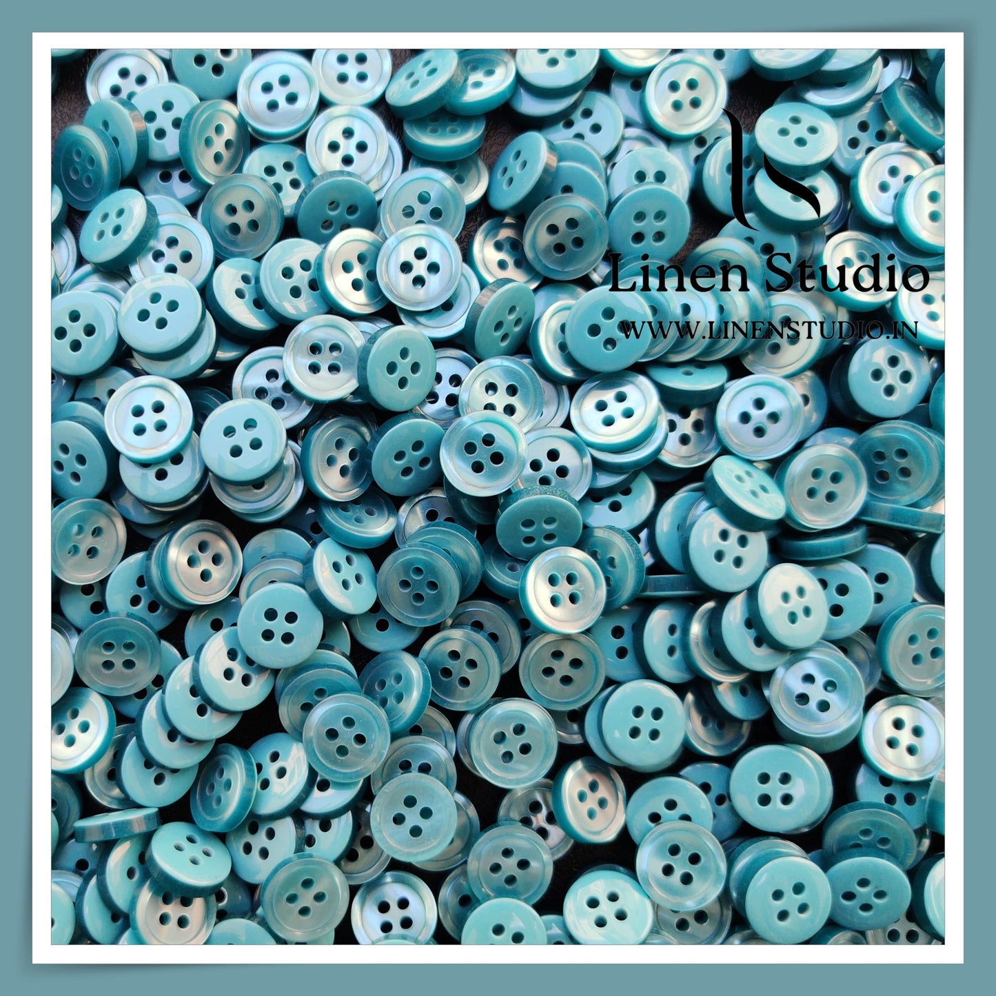 Round Rim 4 Hole Single Tone Shirt Buttons - P07A SG017 18L