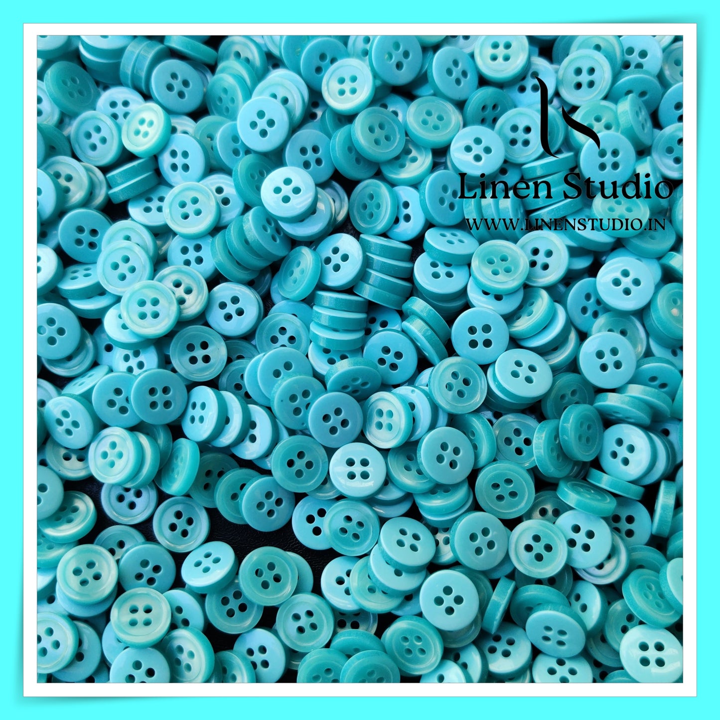 Round Rim 4 Hole Single Tone Shirt Buttons - P07A SG043 18L