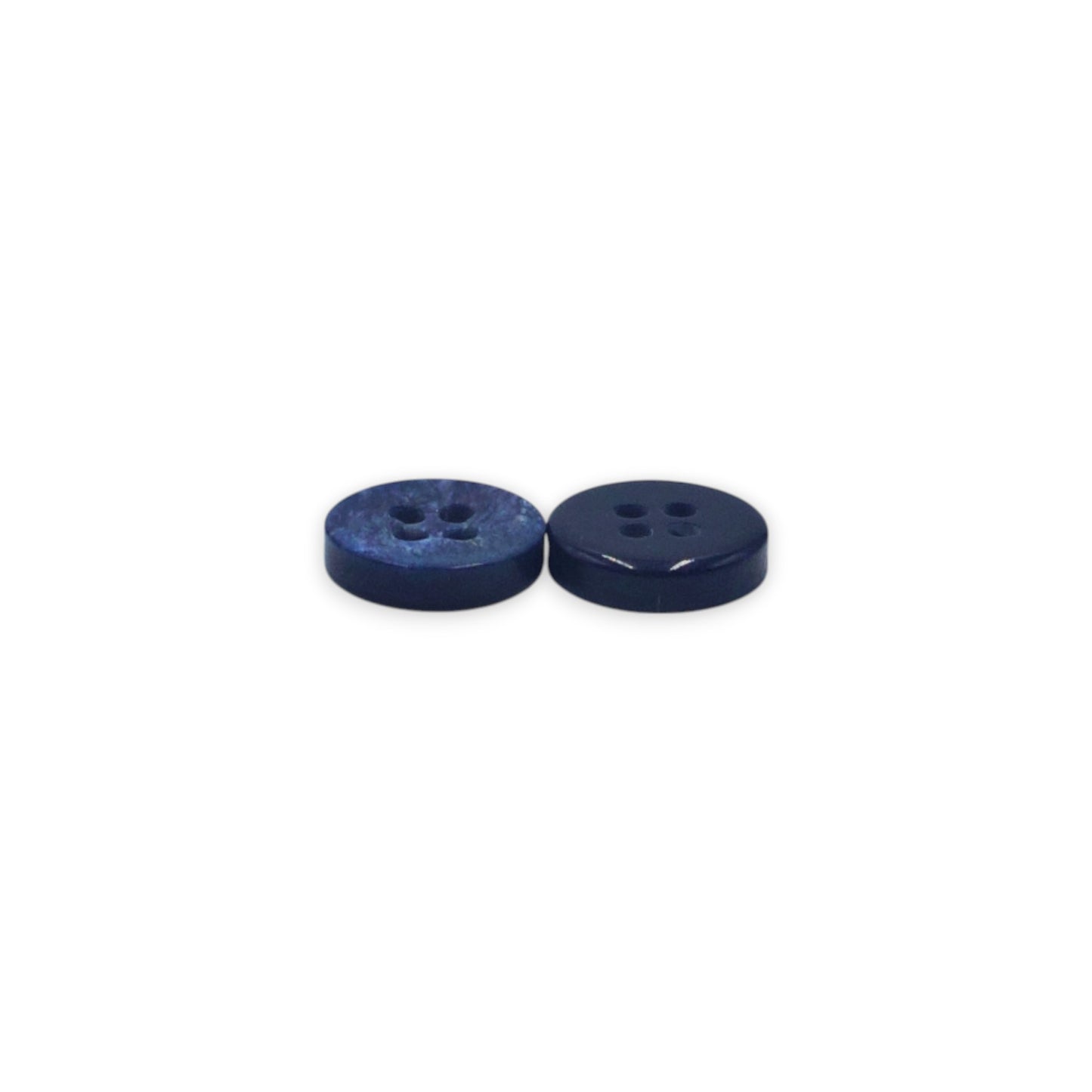 Round Rim 4 Hole Dark Blue Holographic Colour Fancy Shirt Buttons
