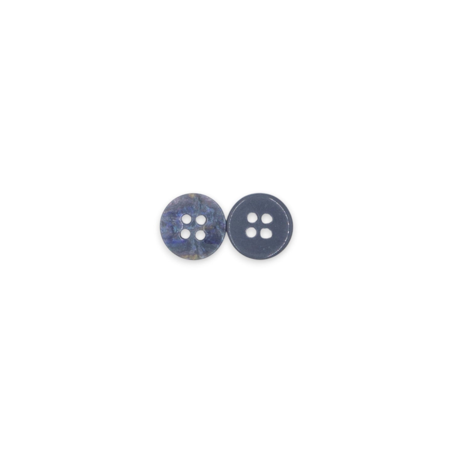 Round Rim 4 Hole Grey Holographic Colour Fancy Shirt Buttons