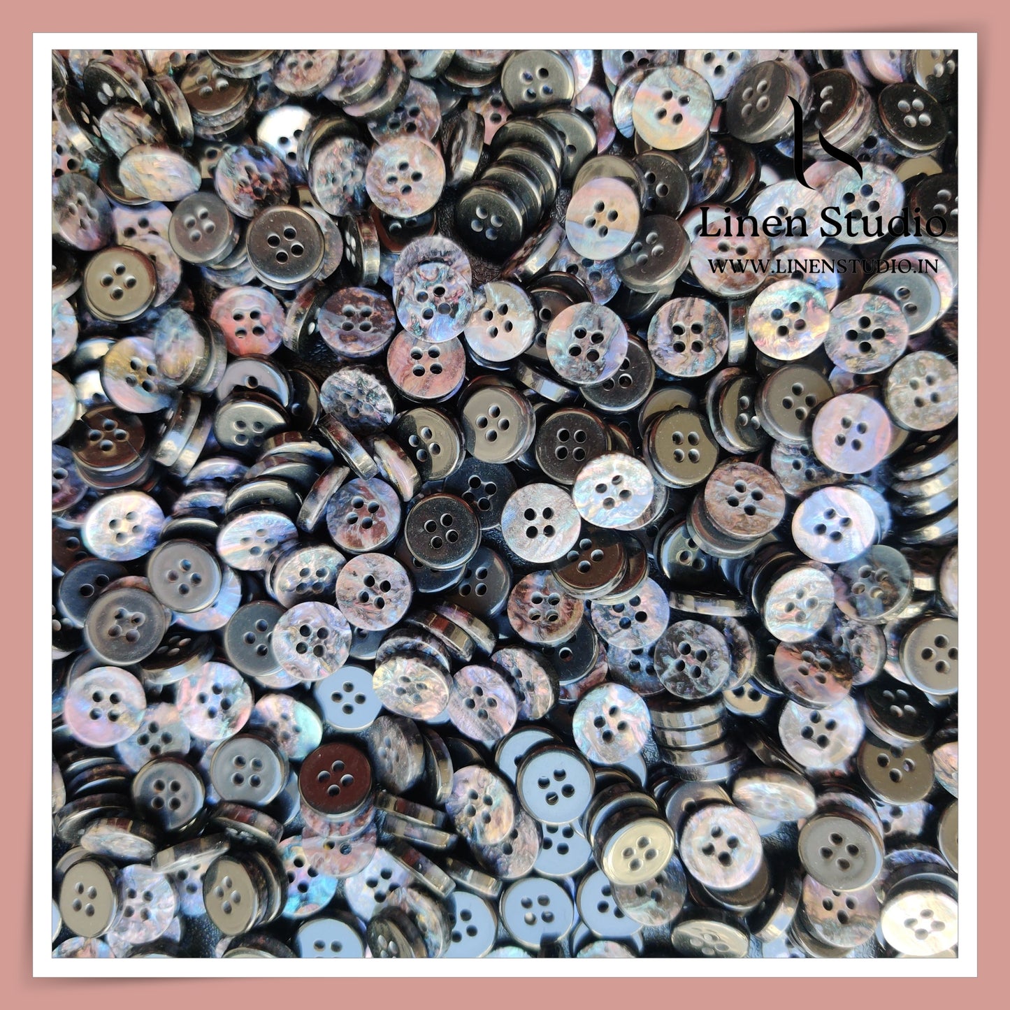 Round Rim 4 Hole Designers Choice Shirt Buttons - P14 SG013 18L