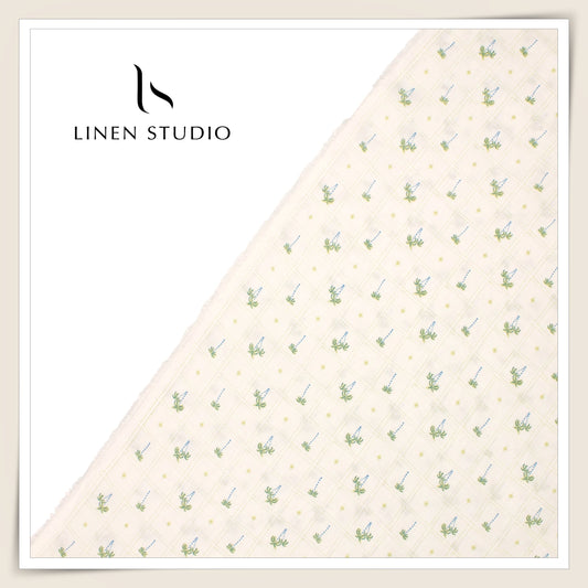 Linen Club 60 Lea Pure Linen Printed Shirting W/O SEL - Hawaii (45% SALE) (NEW)