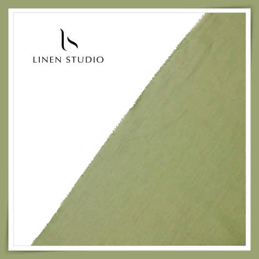 Linen Studio 60 Lea Pure Linen Shirting - Sage Green (50% SALE) (NEW)